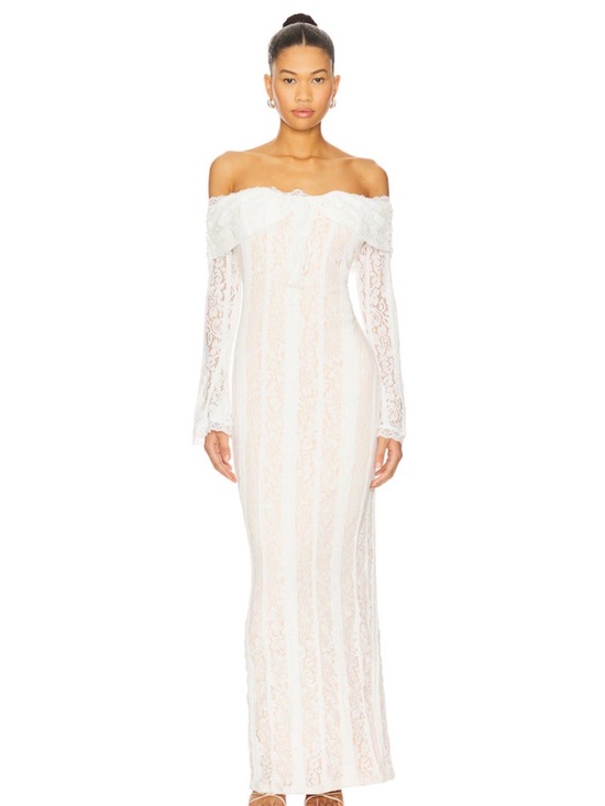 REVOLVE Dresses & Skirts - REVOLVE Annabelle off shoulder maxi in white
